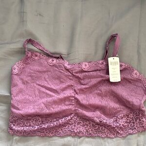 Soma Mauve Lace Bralette Camisole